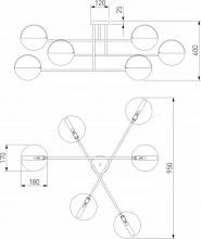 Потолочная люстра Eurosvet Grazia 70148/6 золото 3_EV_a062038.webp small