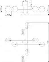 Потолочная люстра Eurosvet Grazia 70148/8 золото 4_EV_a062039.webp small