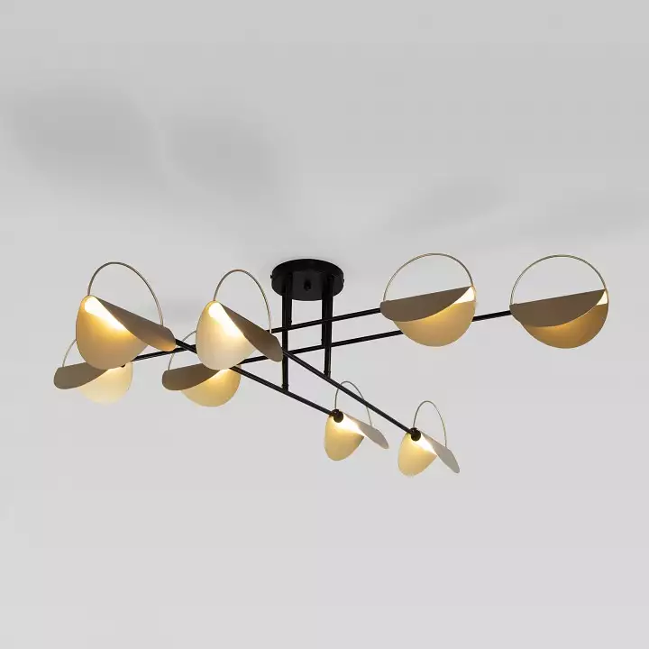 Потолочная люстра Eurosvet Grazia 70148/8 черный/золото 0_EV_a062043.webp big