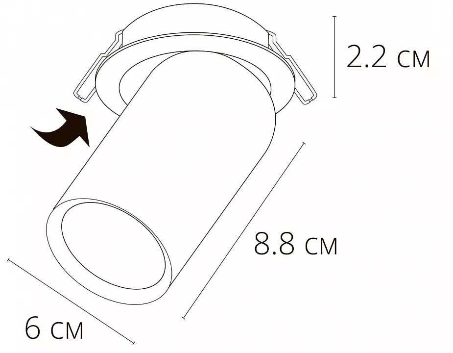 Встраиваемый светильник Arte Lamp Situla A3731PL-1BK 1_AR_A3731PL-1BK.webp big