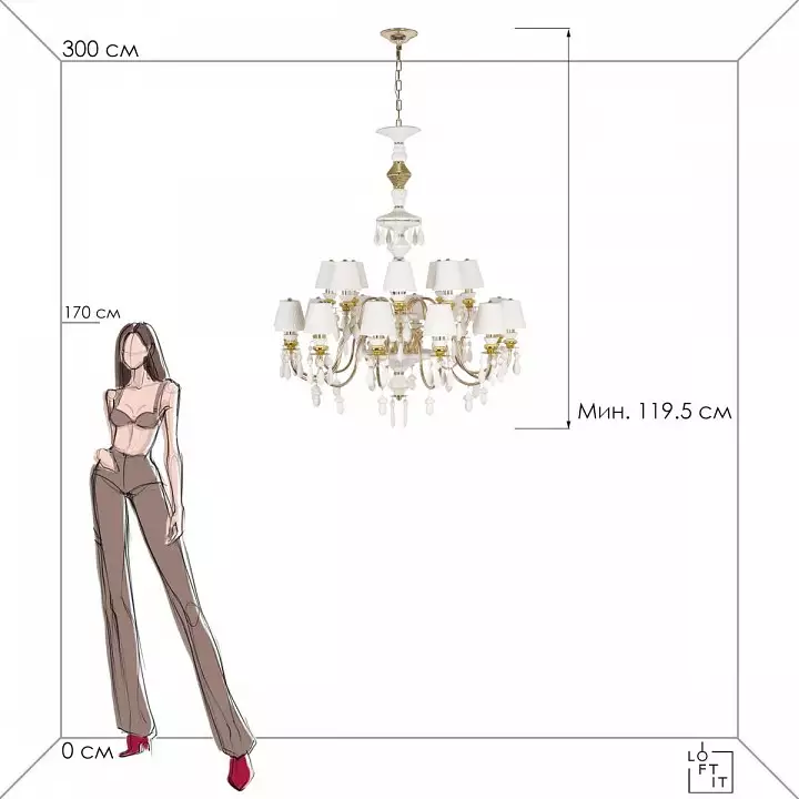 Подвесная люстра Loft it Grace 10203/12+8 White 6_LF_10203_12_8_White.webp big