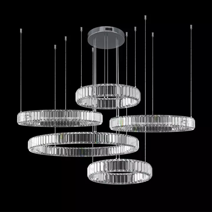 Подвесной светильник Loft it Crystal ring 10135/5 Chrome 1_LF_10135_5_Chrome.webp big