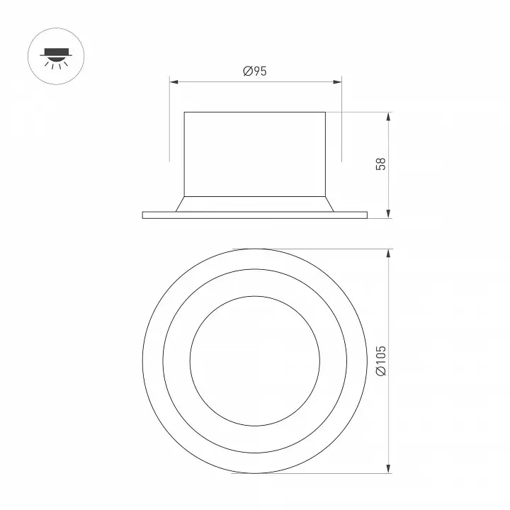 Встраиваемый светильник Arlight MS-DROP-BUILT 041495 1_ARLT_041495.webp big