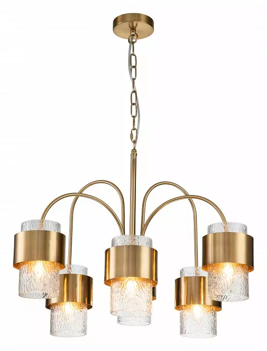 Подвесная люстра Indigo Eleganza 12019/A/6P Brass 2_INDG_V000322.webp big