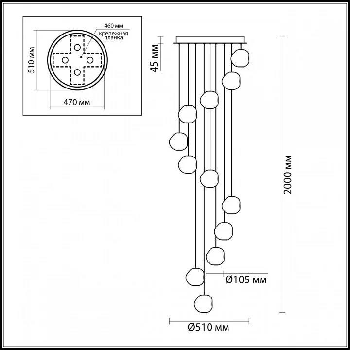 Подвесная люстра Odeon Light Jemstone 5085/60L 3_OD_5085_60L.webp big