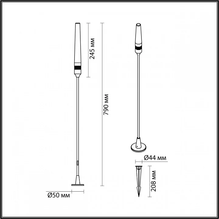 Наземный низкий светильник Odeon Light Canna 7020/4GL 5_OD_7020_4GL.webp big