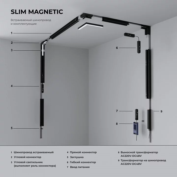 Трек встраиваемый Elektrostandard Slim Magnetic a067502 2_ELK_a067502.webp big