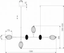 Люстра на штанге Eurosvet Sinki 30188/6 черный 2_EV_a065720.webp small