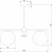 Люстра на штанге Eurosvet Marbella 60147/3 черный 2_EV_a063854.webp small