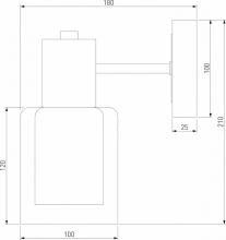 Бра Eurosvet Notion 70219/1 черный/античная бронза 2_EV_a065298.webp small