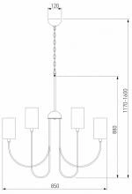Подвесная люстра Eurosvet Abbey 60164/10 никель 3_EV_a065750.webp small
