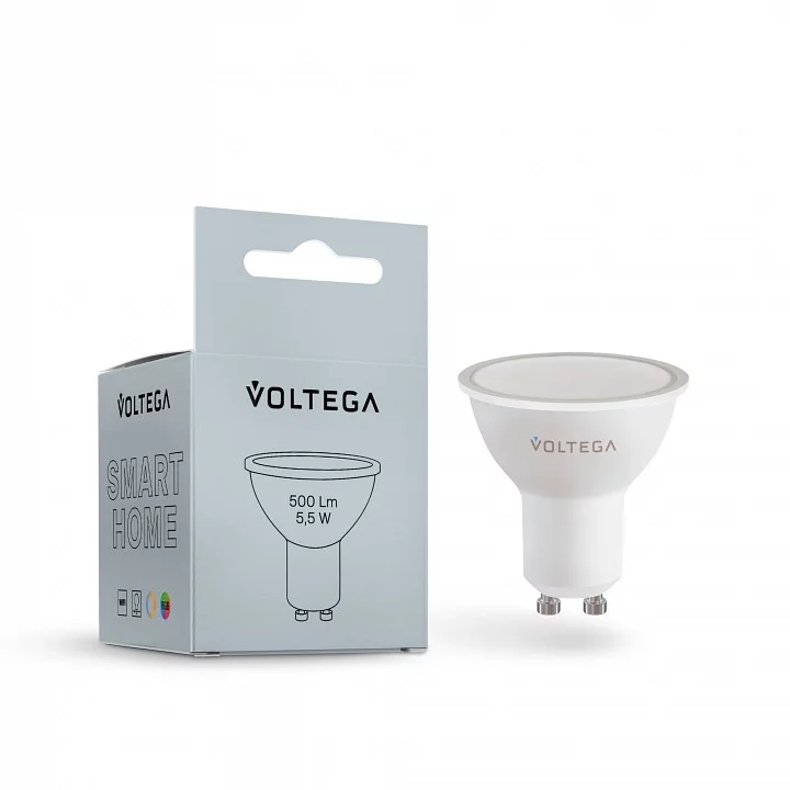 Лампа светодиодная с управлением через Wi-Fi Voltega Wi-Fi bulbs GU10 5.5Вт 2700-6500K 2426 5_VLG_2426.webp big