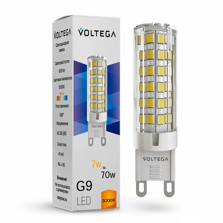 Лампа светодиодная Voltega Capsule G9 G9 7Вт 3000K 7187 1_VLG_7187.webp big