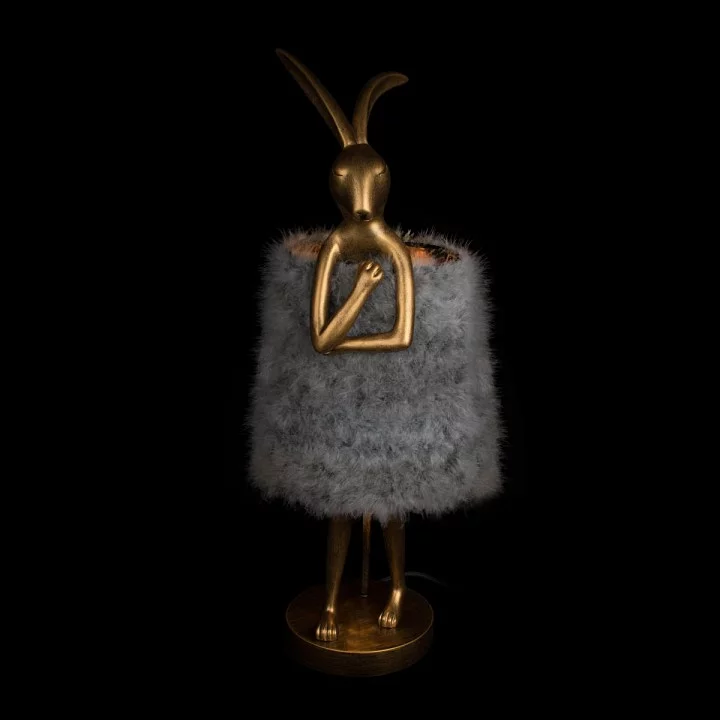 Настольная лампа декоративная Loft it Lapine 10315/B Grey fluff 1_LF_10315_B_Grey_fluff.webp big