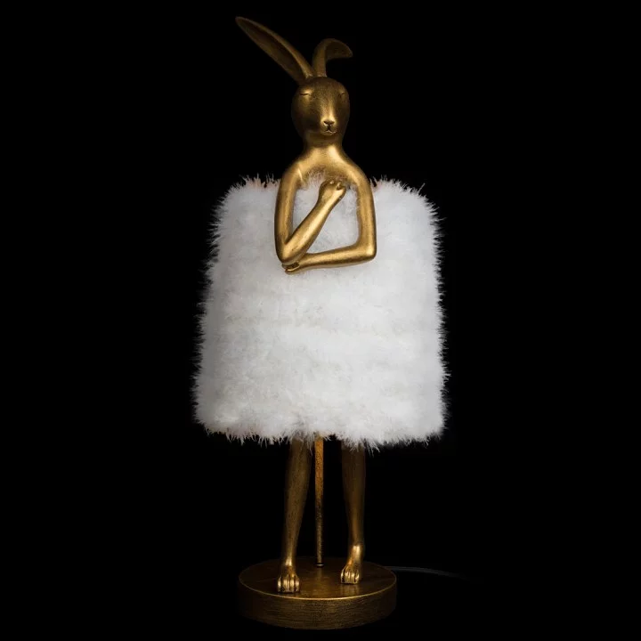 Настольная лампа декоративная Loft it Lapine 10315/B White fluff 0_LF_10315_B_White_fluff.webp big