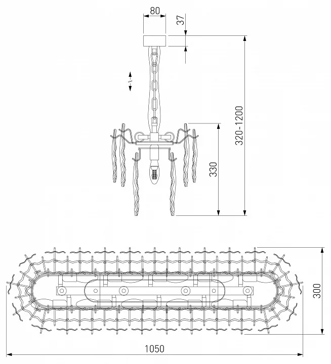 Подвесная люстра Bogates Leaf 370 3_EV_a065316.webp big