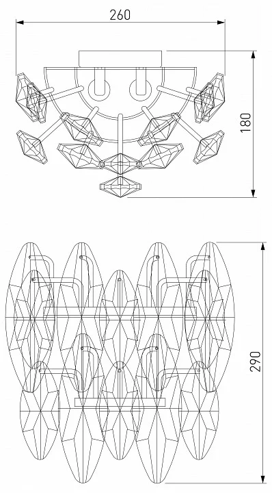 Накладной светильник Bogates Onyx 372/2 Strotskis 2_EV_a065318.webp big