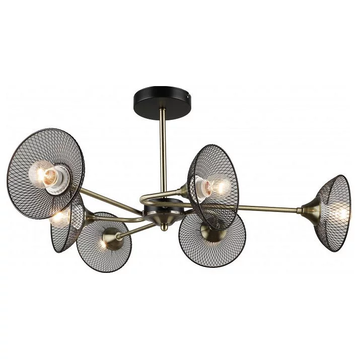 Люстра на штанге Imex MD.5700 MD.5700-6-S-AB+BK 0_IMX_MD.5700-6-S-AB_BK.webp big
