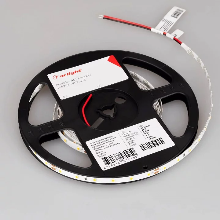 Лента светодиодная Arlight A60 24V 8mm 4.8 W/m 042281 1_ARLT_042281.webp big