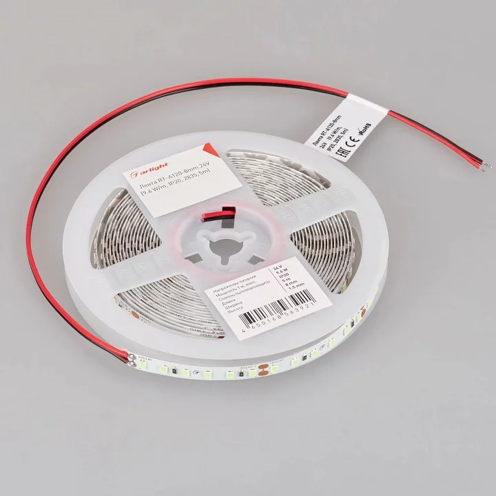 Лента светодиодная Arlight A120 24V 8mm 9.6 W/m 043382(1) 1_ARLT_043382_1.webp big