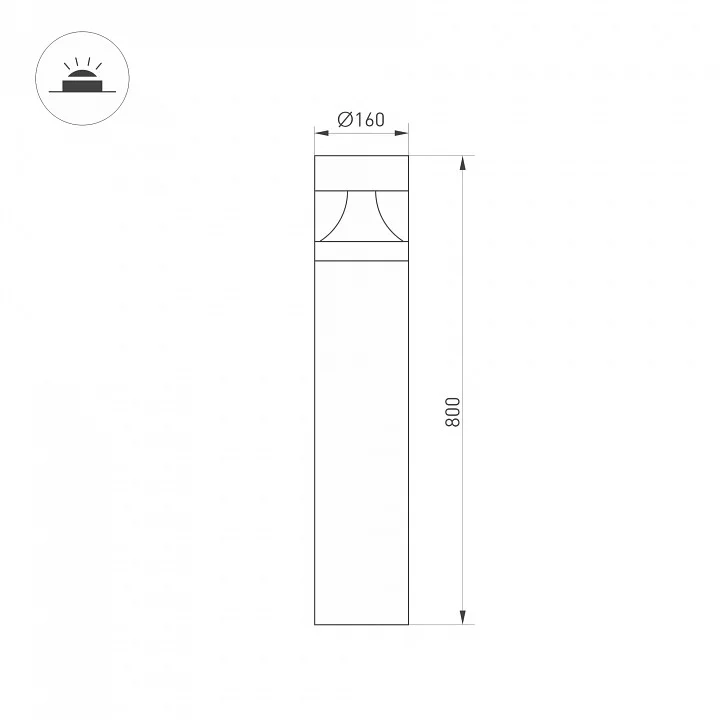 Наземный низкий светильник Arlight LGD-LANDMARK-BOLL 045533 7_ARLT_045533.webp big