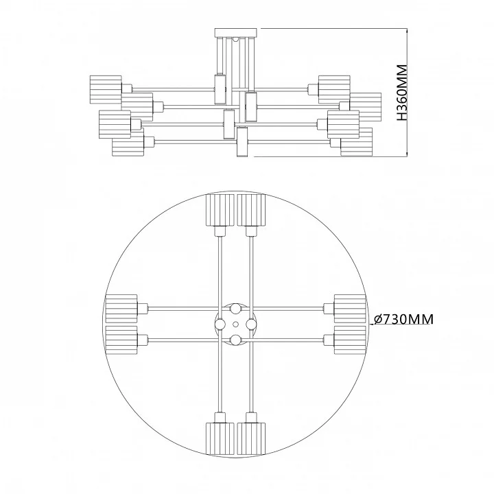 Люстра на штанге Escada Reflex 1140/8P 3_ESC_1140_8P.webp big