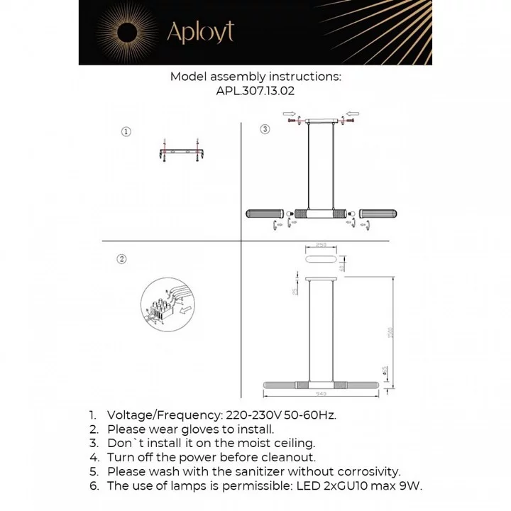 Подвесной светильник Aployt Brynia APL.307.13.02 2_AP_APL.307.13.02.webp big