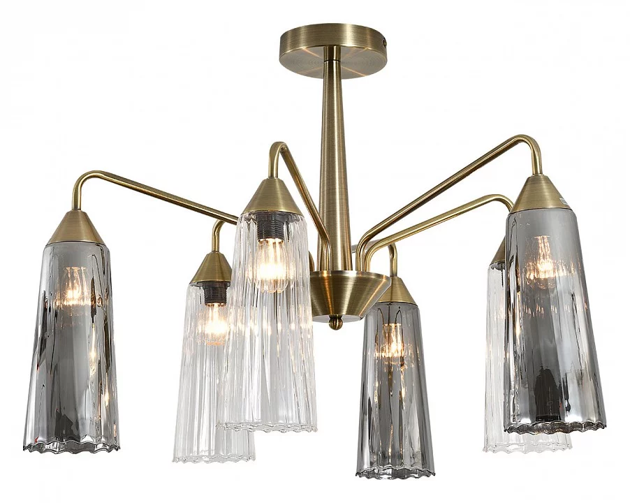 Люстра на штанге Indigo Campana 13028/6R Brass 1_INDG_V000509.webp big