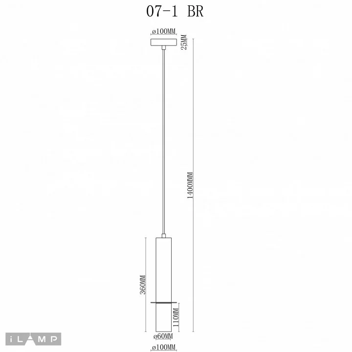Подвесной светильник iLamp Lofty 10706-1 WH-BR 2_La_10706-1_WH-BR.webp big