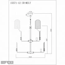 Подвесная люстра iLamp Dolce 15571-12 CR+MULT 2_La_15571-12_CR_MULT.webp small