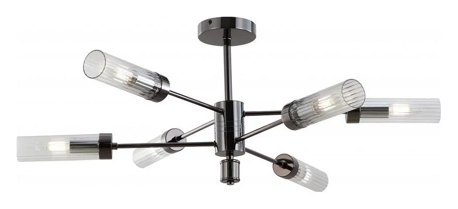 Люстра на штанге iLamp Evolution 15609-6 AN+CL 0_La_15609-6_AN_CL.webp big