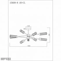 Люстра на штанге iLamp Evolution 15609-8 AN+CL 1_La_15609-8_AN_CL.webp small