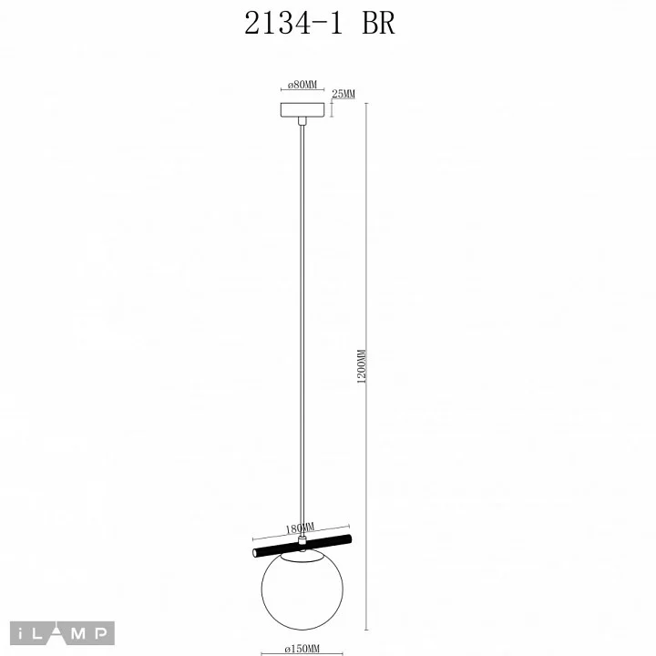 Подвесной светильник iLamp Golden 2134-1 BR 2_La_2134-1_BR.webp big