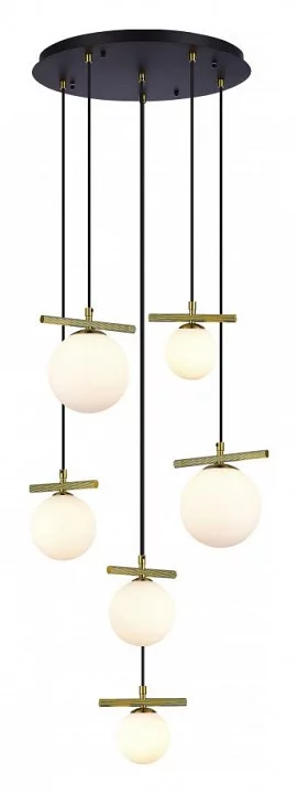 Подвесной светильник iLamp Golden 2134-6D BR+MBK 0_La_2134-6D_BR_MBK.webp big