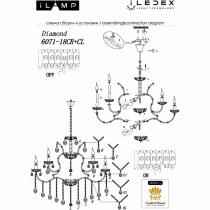 Подвесная люстра iLamp Diamond 6071-18 CR+CL 1_La_6071-18_CR_CL.webp small