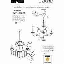 Подвесная люстра iLamp Diamond 6071-8 CR+CL 1_La_6071-8_CR_CL.webp small