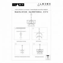 Подвесная люстра iLamp Manhattan P6315-D600 BR 4_La_P6315-D600_BR.webp small