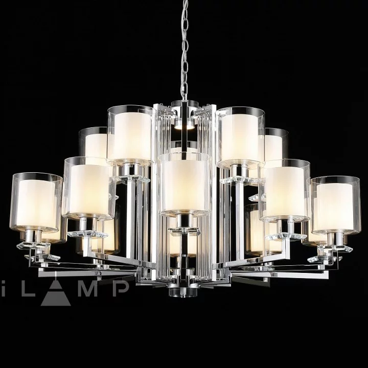 Подвесная люстра iLamp King RM6201-10+5 CR+CL 0_La_RM6201-10_5_CR_CL.webp big
