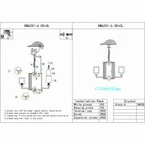 Подвесная люстра iLamp King RM6201-6 CR+CL 1_La_RM6201-6_CR_CL.webp small