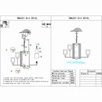 Подвесная люстра iLamp King RM6201-8+4 CR+CL 1_La_RM6201-8_4_CR_CL.webp small