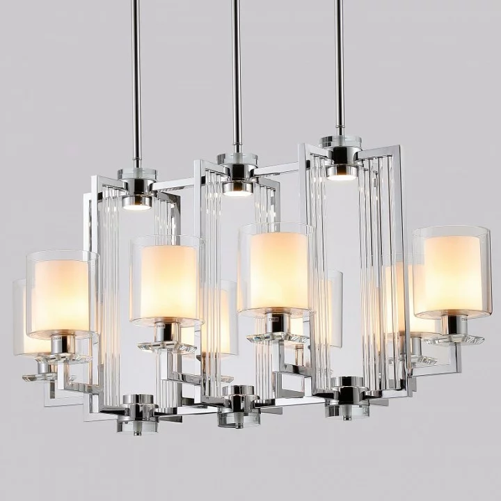 Люстра на штанге iLamp King RM6201-8P CR+CL 0_La_RM6201-8P_CR_CL.webp big