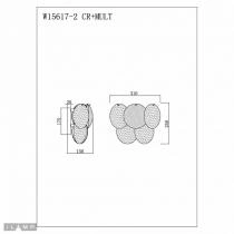 Бра iLamp Rivoli W15617-2 CR+MULT 1_La_W15617-2_CR_MULT.webp small