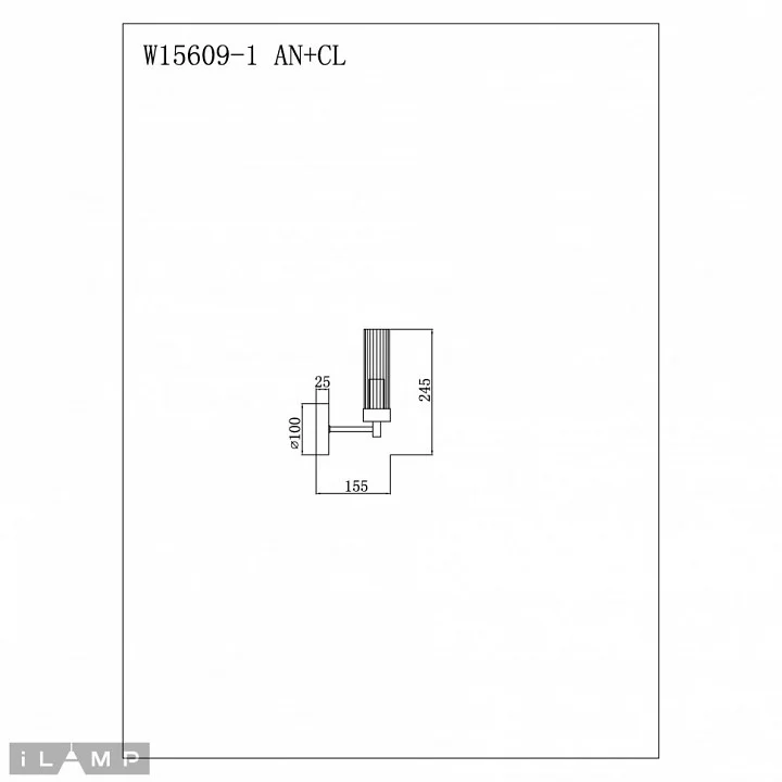 Бра iLamp Evolution W15609-1 AN+CL 1_La_W15609-1_AN_CL.webp big