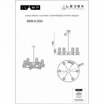 Люстра на штанге iLamp Evolution 6806-6 QGD 1_La_6806-6_QGD.webp small