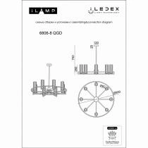 Люстра на штанге iLamp Evolution 6806-8 QGD 1_La_6806-8_QGD.webp small