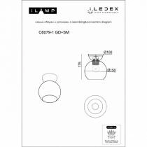 Накладной светильник iLamp Mono C6079-1 BK+SM 2_La_C6079-1_BK_SM.webp small