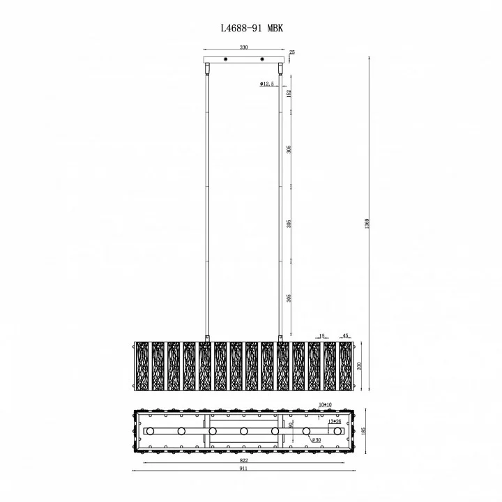 Светильник на штанге iLamp Panorama L4688-91 MBK 1_La_L4688-91_MBK.webp big