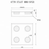 Накладной светильник iLedex Link 4778-37x37 MBK+SGD 1_La_4778-37x37_MBK_SGD.webp small