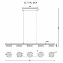 Подвесной светильник iLedex Link 4778-90 MBK+SGD 2_La_4778-90_MBK_SGD.webp small