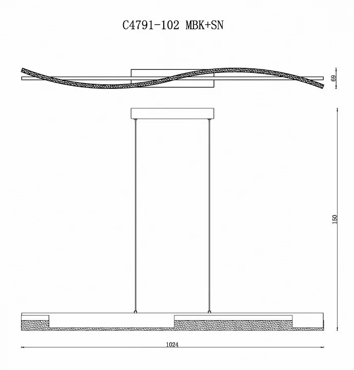 Подвесной светильник iLedex Scorpio C4791-102 MBK+BN 2_La_C4791-102_MBK_BN.webp big